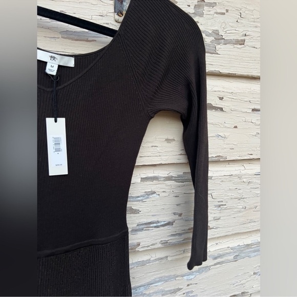 NWT! Banana Republic Chocolate Ganache Brown Sculpted V-Neck Maxi Dress - Picture 10 of 12